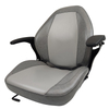 Gray PVC Bucket Seat with Armrest And Slider