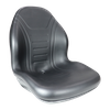 High Black Vinyl Seat with Multiple Mounting Patterns