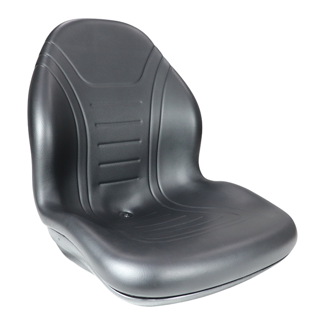 High Black Vinyl Seat with Multiple Mounting Patterns