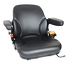 Forklift Replacement Seat w/Armrests & mechanical Suspension - Fits Various Models -Black Vinyl