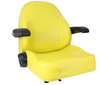 Yellow PVC High Back Seat with Armrest