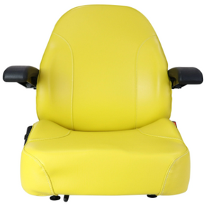 Yellow PVC High Back Seat with Armrest