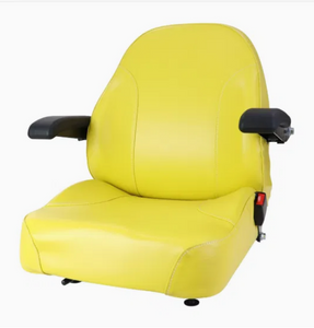 Yellow PVC ZTR Mower Tractor Seat with High Back