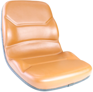 Brown PVC One Piece Steel Seat with Multiple Mounting Holes