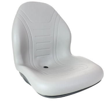 Gray PVC Plastic moulded bucket Seat with Multple Mounting Holes