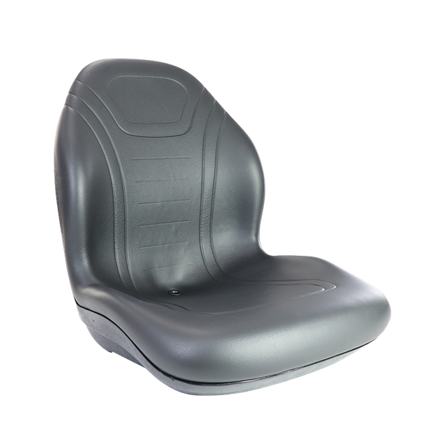 High Black Vinyl Seat with Multiple Mounting Patterns