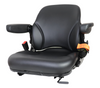 Forklift Replacement Seat w/Armrests & mechanical Suspension - Fits Various Models -Black Vinyl