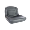Black Vinyl Bucket Seat with Multiple Mounting Patterns