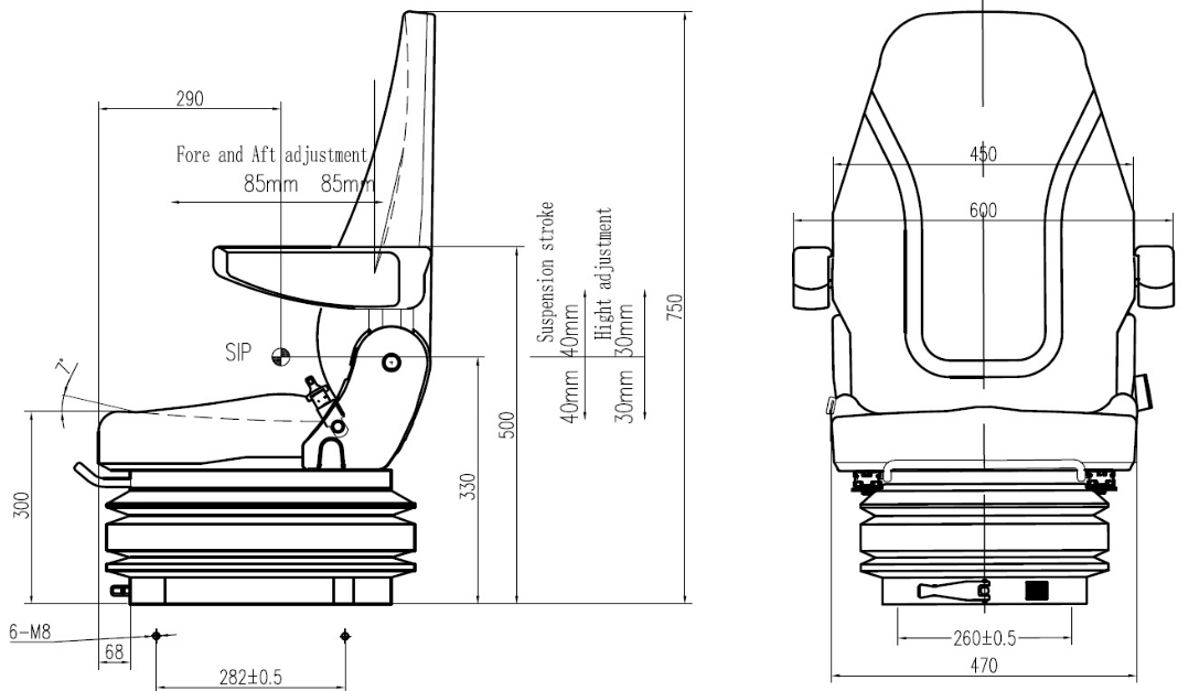 Wheel Loader Suspension Seat Evaluation